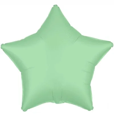Фольгована зірка Сатин блідо-зелена