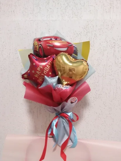 Букет Happy birthday тачки