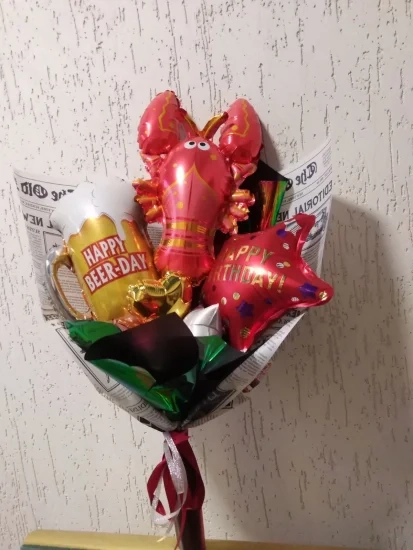 Букет Happy birthday пиво з раком