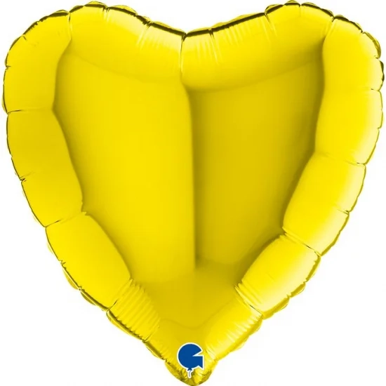 Фольговане Серце Металік жовте