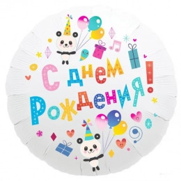 Фольгована кулька ДН Панди з кульками