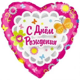 Фольгована кулька ДН Квітковий принт