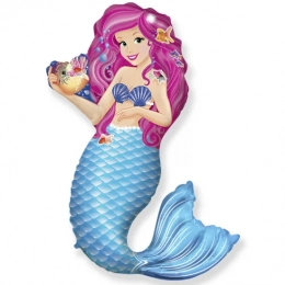 Фольгована фігура Русалка з мушлею