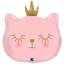 Фольгована фігура Кішечка-принцеса з короною