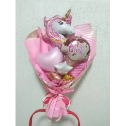Букет Happy birthday единоріг