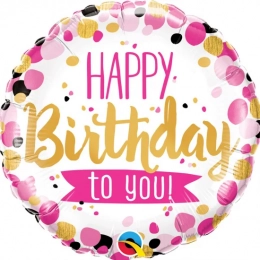 Фольгована кулька HB Кола рожево-золотисті