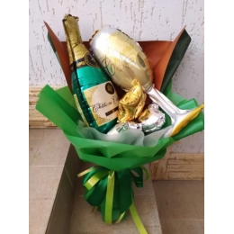 Букет Шампанське з келихом