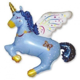 Фольгована фігура Єдиноріг магічний синій