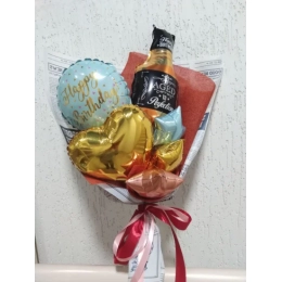 Букет Happy birthday віскі