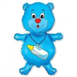 Фольгована фігура Ведмедик блакитний