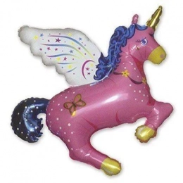 Фольгована фігура Єдиноріг магічний рожевий