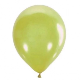 Латексна гелієва кулька Металік лаймовий зелений LIME GREEN 035